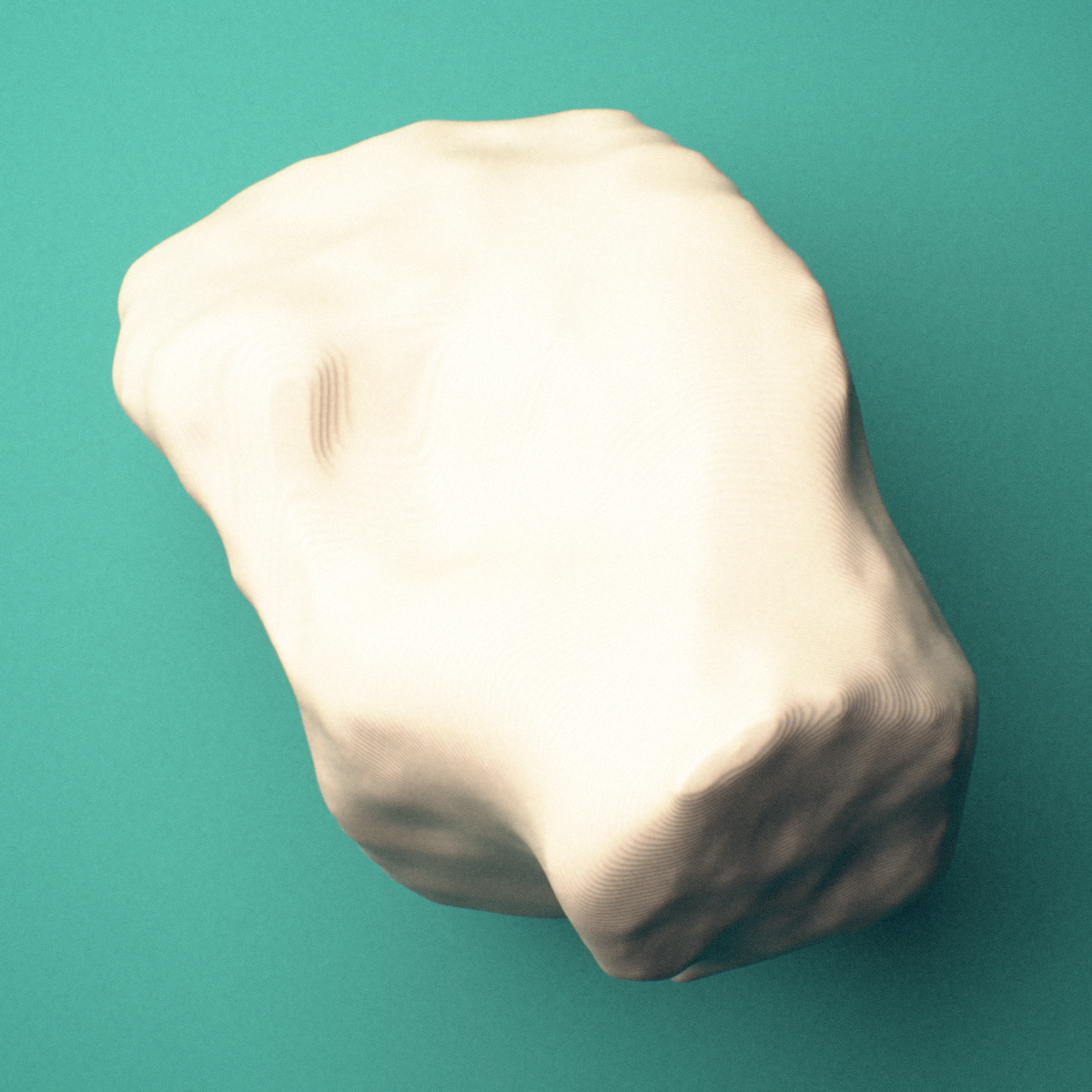 3D-printed Left cuboid bone (foot), oblique view showing the peroneal groove.