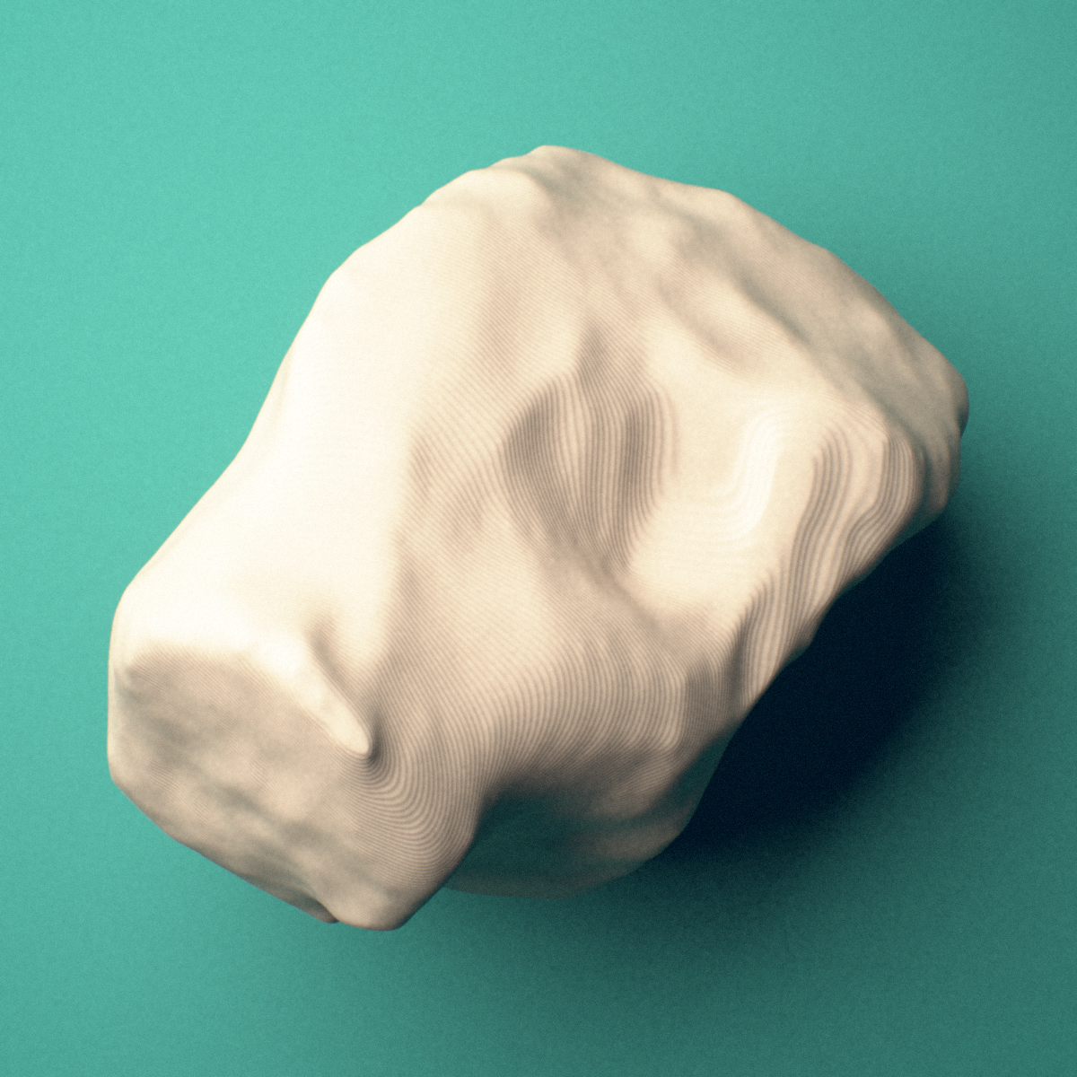 3D-printed Right cuboid bone (foot), oblique view showing the peroneal groove.