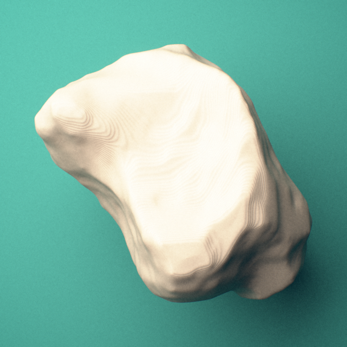 3D-printed Right cuboid bone (foot), oblique view showing the calcaneal articular facet.