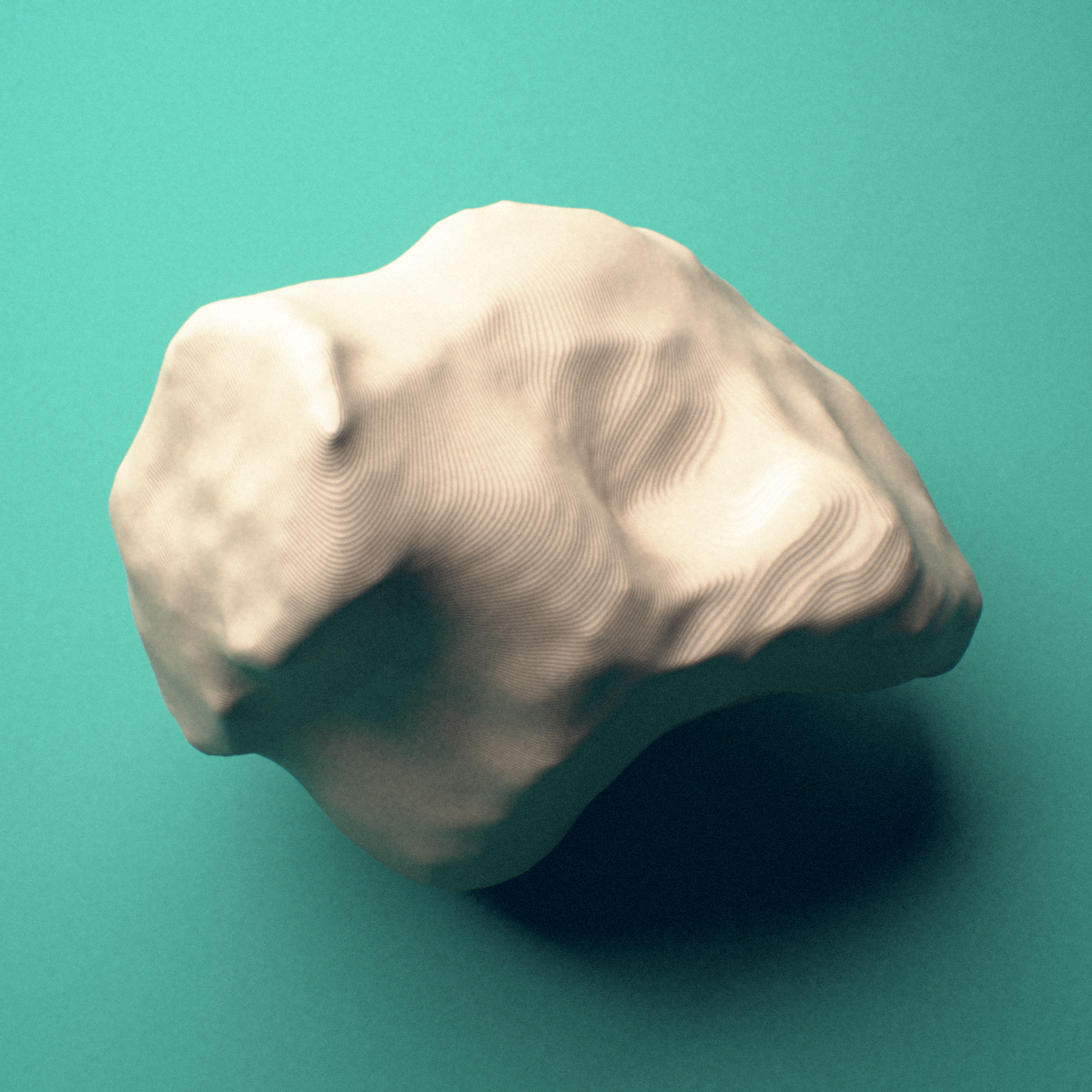 3D-printed Right cuboid bone (foot), lateral view showing the metatarsal articular facets.