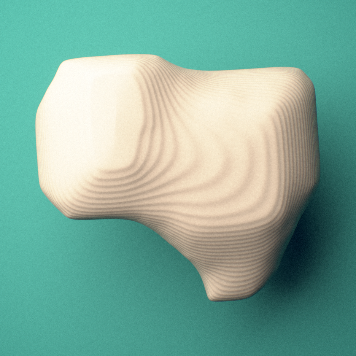 3D-printed Left second toe distal phalanx, close-up view showing the base.