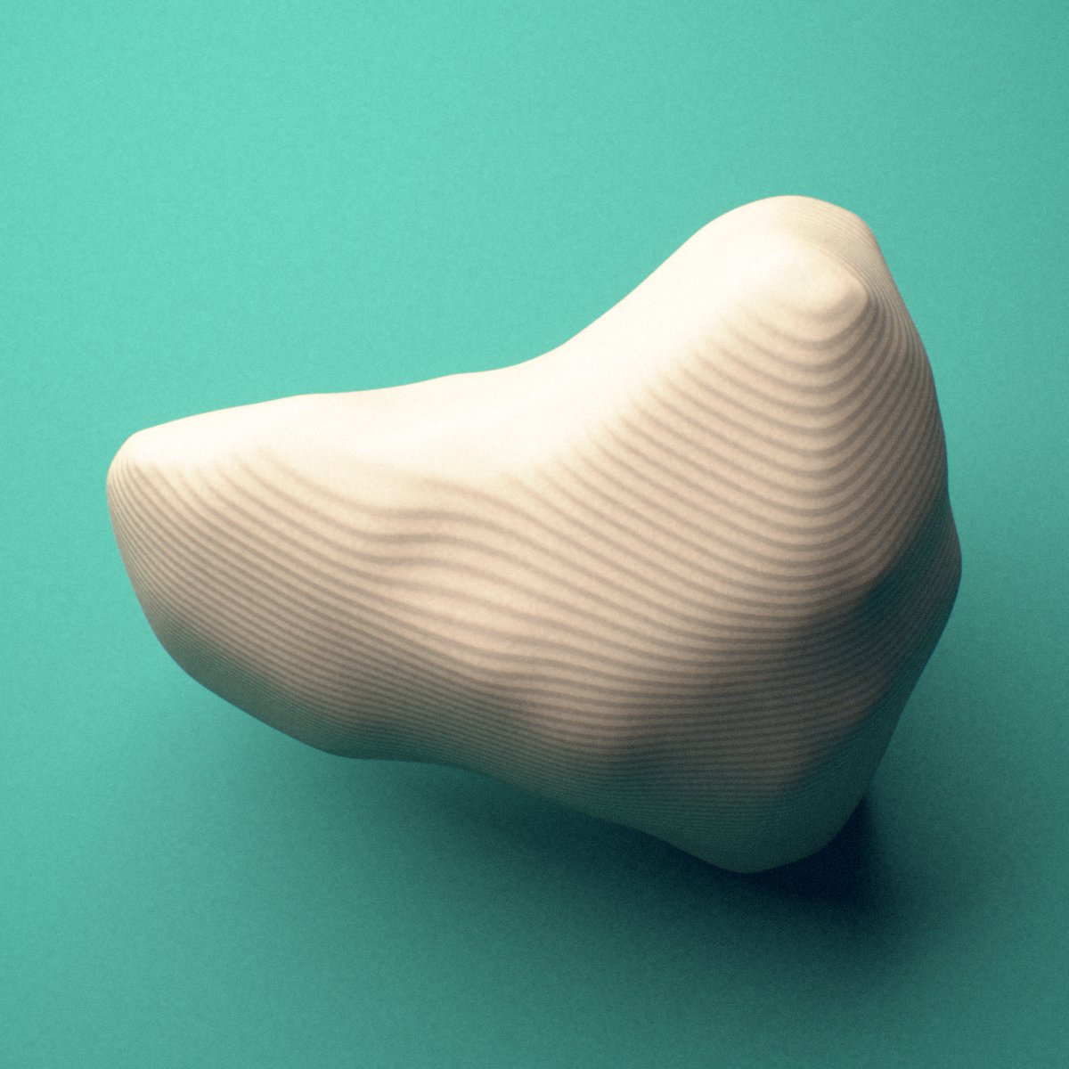 3D-printed Right little toe distal phalanx, close-up view showing the head (trochlea).