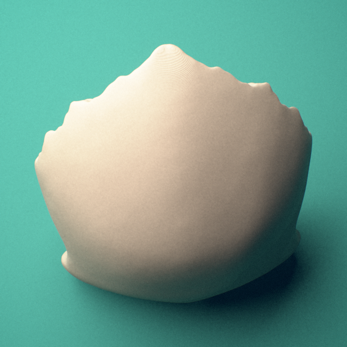 3D-printed Frontal bone, lateral view showing the profile and thickness.