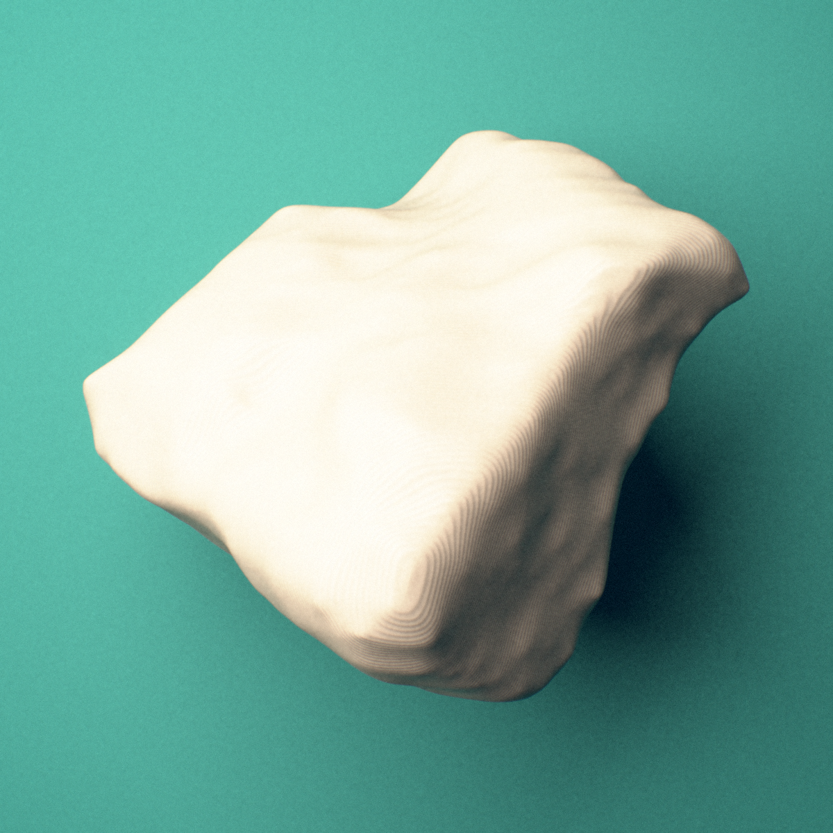 3D-printed Right lateral cuneiform (foot), oblique view showing the wedge-shaped body.
