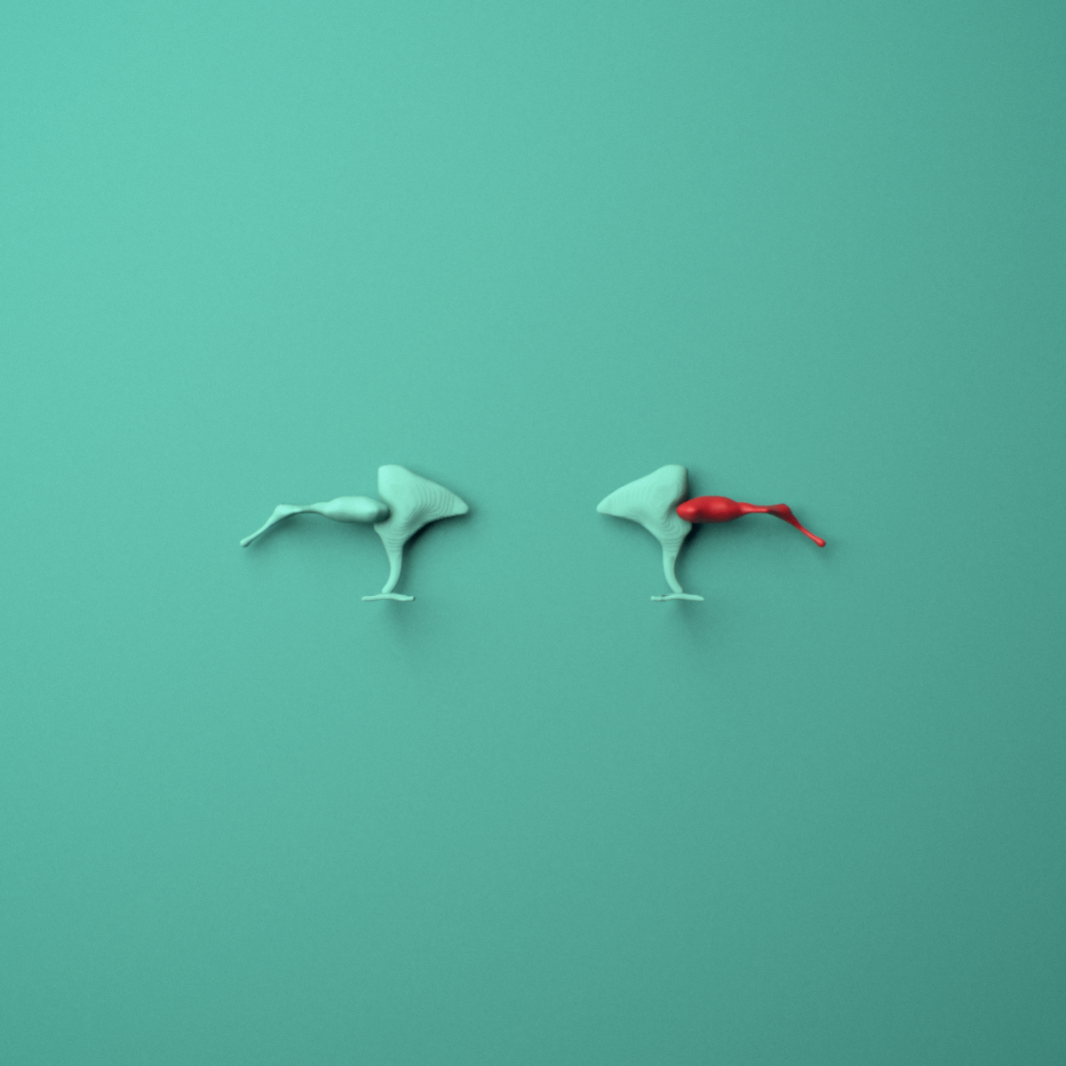 3D model of the Right malleus (middle ear ossicle), anterior view.