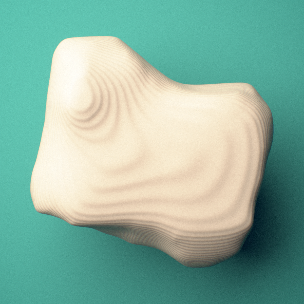 3D-printed Left fourth toe middle phalanx, close-up view showing the base.