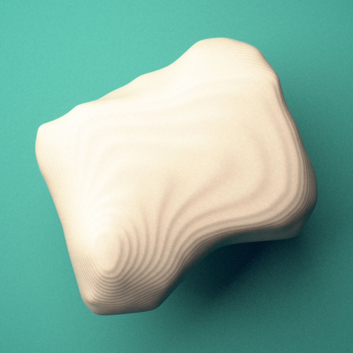 3D-printed Right fourth toe middle phalanx, close-up view showing the base.