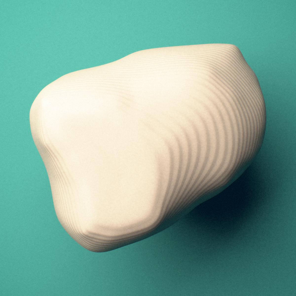 3D-printed Right little toe middle phalanx, close-up view showing the base.