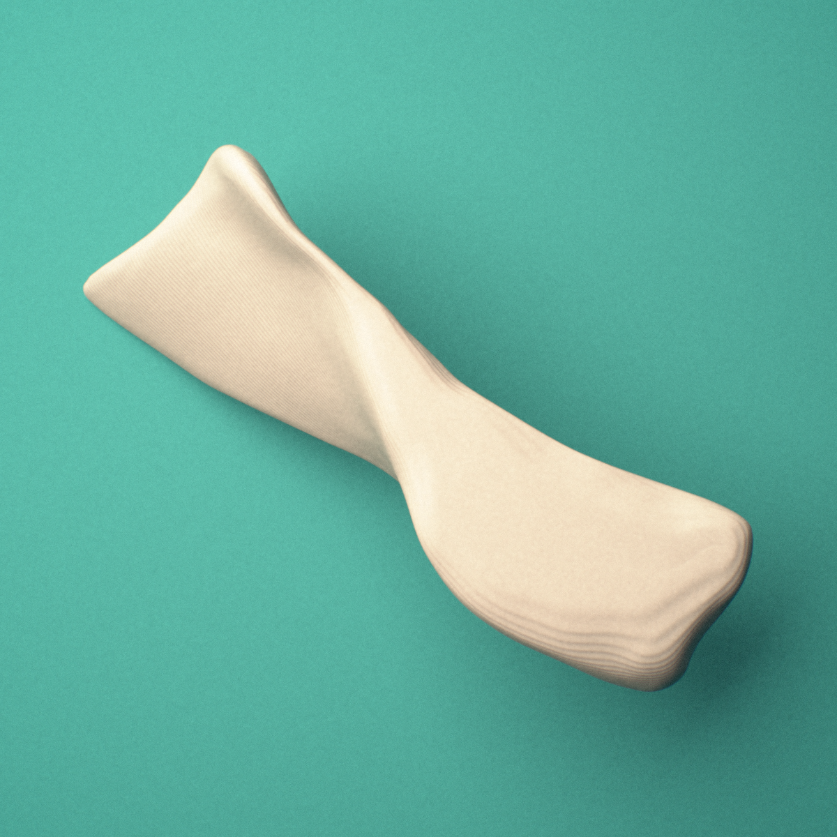 3D-printed Right nasal bone, oblique view showing the nasal bridge.