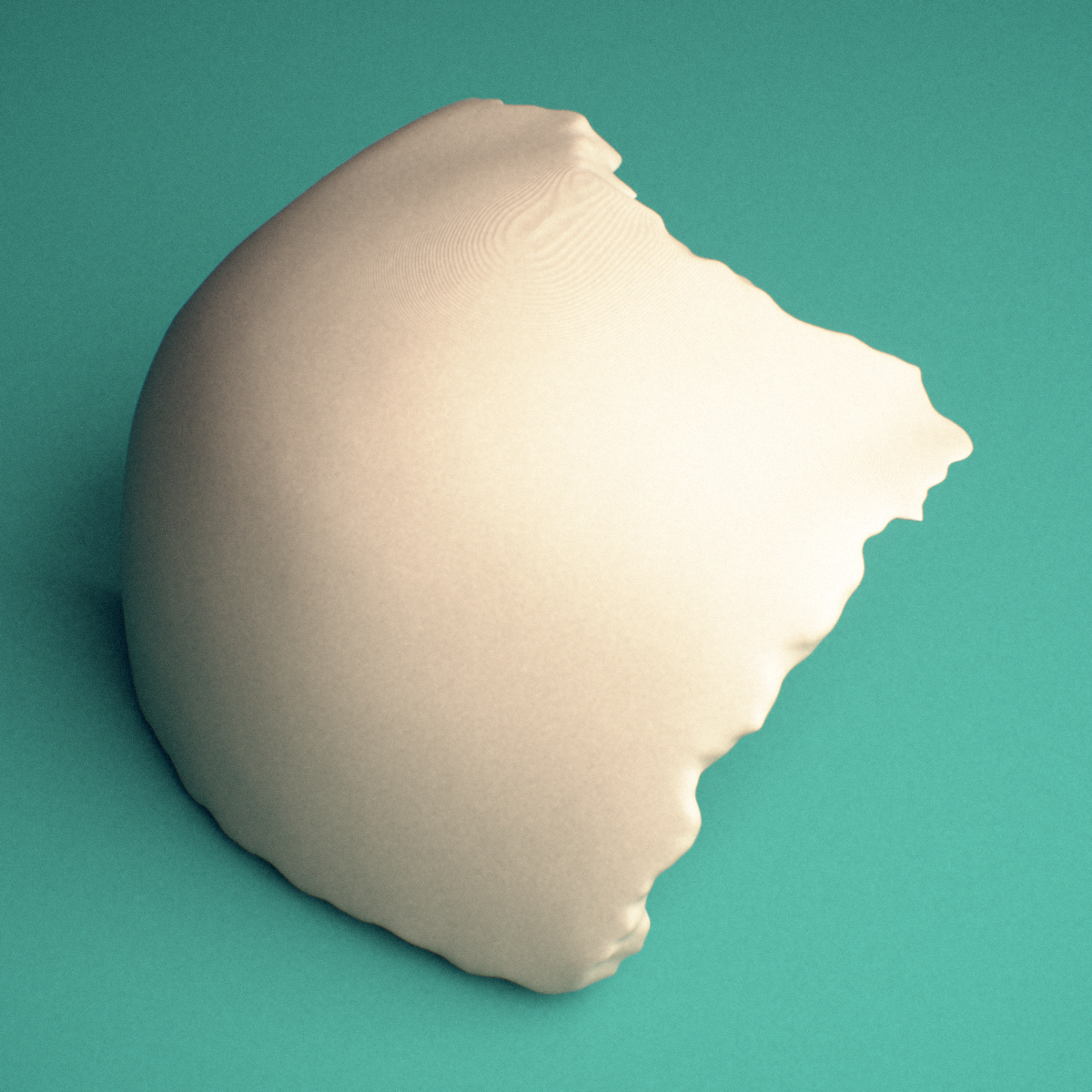 3D-printed Left parietal bone, posterior oblique view showing the external convex surface.