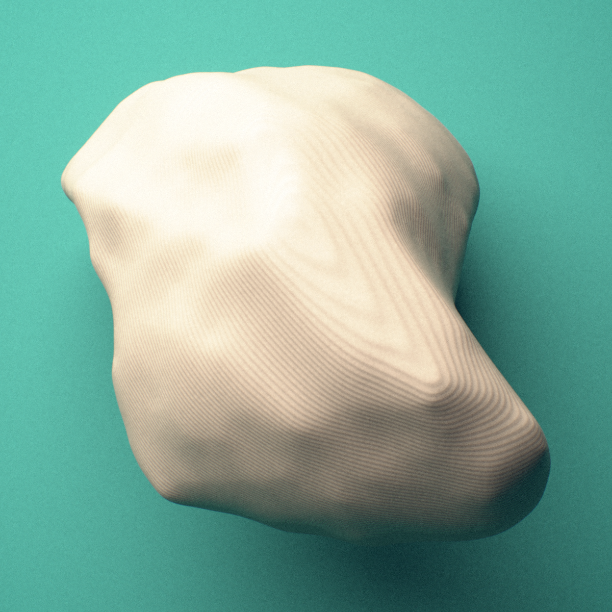 3D-printed Right scaphoid bone (wrist), lateral view showing the waist.