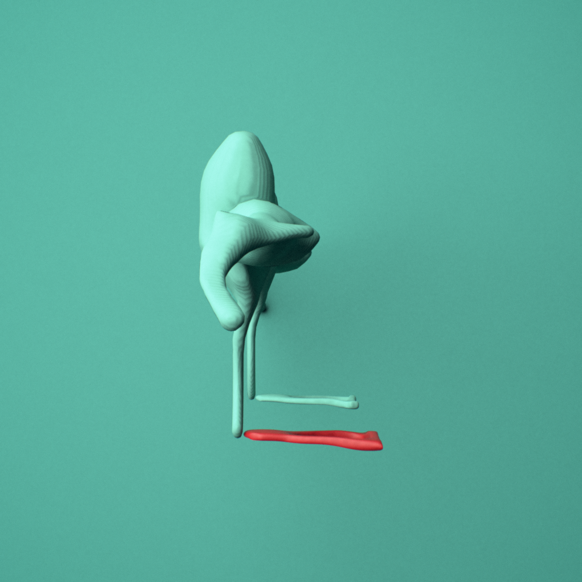 3D model of the Left stapes (middle ear ossicle) shown in position within a full skull model, left lateral view.