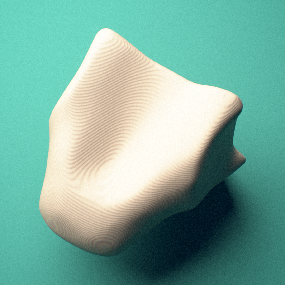 3D-printed Sternum xiphoid process, posterior view showing the posterior surface.