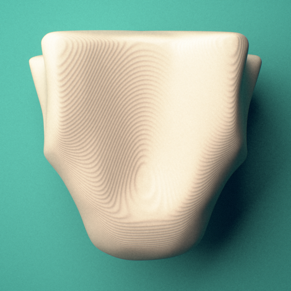 3D-printed Sternum xiphoid process, superior view showing the xiphisternal junction.