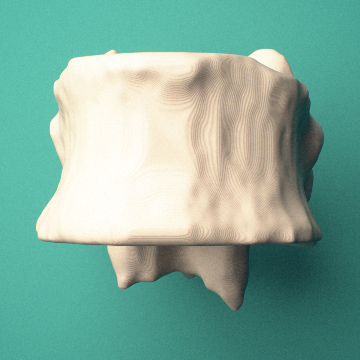 3D-printed T11 thoracic vertebra, anterior view showing the vertebral body.