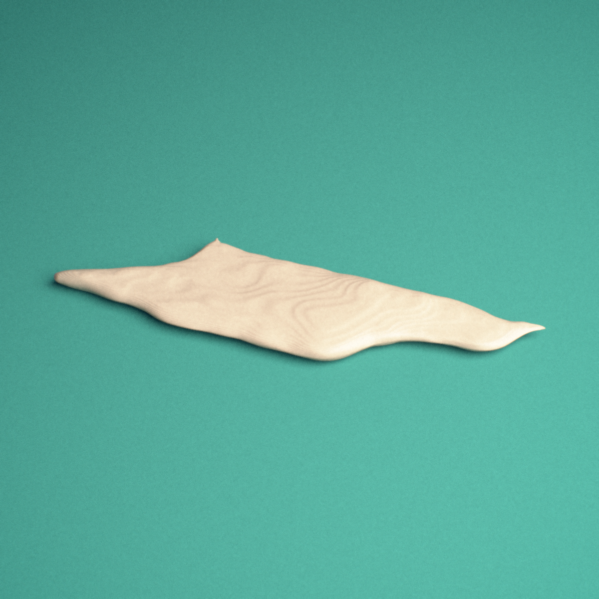 3D-printed Vomer bone, medial view showing the inferior border.