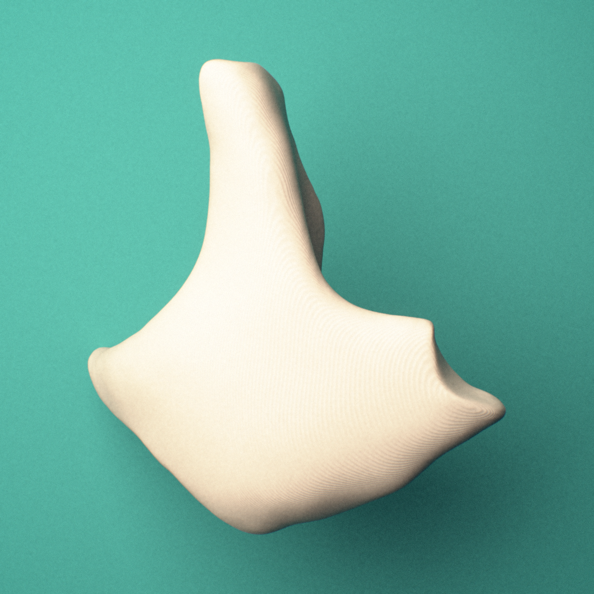 3D-printed Left zygomatic bone (cheekbone), oblique close-up view showing the temporal process.